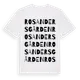 White t-shirt med Rosandersgården ordlek t-shirt