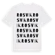 White t-shirt med Rosvik ordlek t-shirt