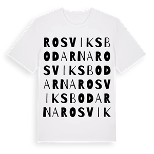 Rosviksbodarna ordlek t-shirt – ekologisk bomull t-shirt från Pinshirt