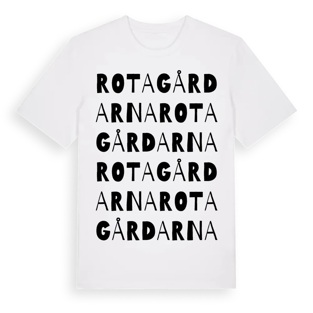 Rotagårdarna ordlek t-shirt i miljö