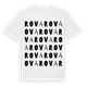 White t-shirt med Rova ordlek t-shirt