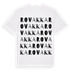 White t-shirt med Rovakka ordlek t-shirt
