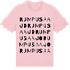 Pink Cotton t-shirt med Rumpusaajo ordlek t-shirt