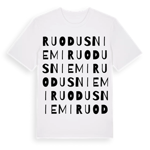 Ruodusniemi ordlek t-shirt – ekologisk bomull t-shirt från Pinshirt