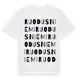 White t-shirt med Ruodusniemi ordlek t-shirt