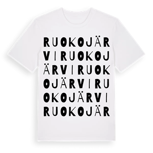Ruokojärvi ordlek t-shirt – ekologisk bomull t-shirt från Pinshirt