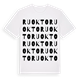 White t-shirt med Ruokto ordlek t-shirt