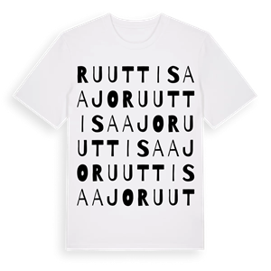 Ruuttisaajo ordlek t-shirt – ekologisk bomull t-shirt från Pinshirt