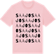 Pink Cotton t-shirt med Saajo ordlek t-shirt