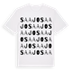 White t-shirt med Saajo ordlek t-shirt