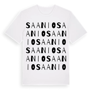 Saanio ordlek t-shirt – ekologisk bomull t-shirt från Pinshirt