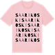 Pink Cotton t-shirt med Saarikoski ordlek t-shirt