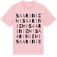 Pink Cotton t-shirt med Saariniemi ordlek t-shirt