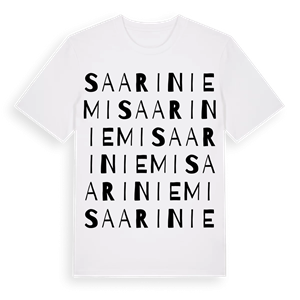 Saariniemi ordlek t-shirt – ekologisk bomull t-shirt från Pinshirt