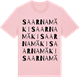 Pink Cotton t-shirt med Saarnamäki ordlek t-shirt