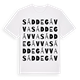 White t-shirt med Sáddegávva ordlek t-shirt