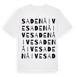 Sadenåive ordlek t-shirt – ekologisk bomull t-shirt från Pinshirt