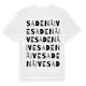 White t-shirt med Sadenåive ordlek t-shirt