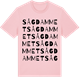 Pink Cotton t-shirt med Sågdammet ordlek t-shirt