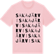 Pink Cotton t-shirt med Sakajärvi ordlek t-shirt