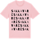 Pink Cotton t-shirt med Sakkavare ordlek t-shirt