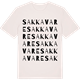 Vintage White t-shirt med Sakkavare ordlek t-shirt