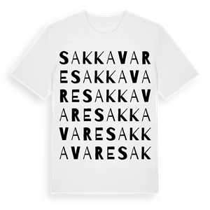 Sakkavare ordlek t-shirt – ekologisk bomull t-shirt från Pinshirt