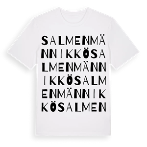 Salmenmännikkö ordlek t-shirt – ekologisk bomull t-shirt från Pinshirt