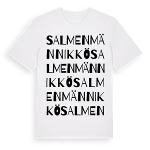 Salmenmännikkö ordlek t-shirt – ekologisk bomull t-shirt från Pinshirt
