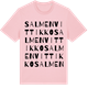 Pink Cotton t-shirt med Salmenvittikko ordlek t-shirt