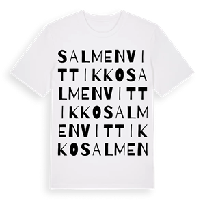 Salmenvittikko ordlek t-shirt – ekologisk bomull t-shirt från Pinshirt