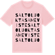 Pink Cotton t-shirt med Saltoluokta sameviste ordlek t-shirt