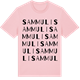 Pink Cotton t-shirt med Sammuli ordlek t-shirt