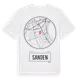 White t-shirt med Sanden t-shirt