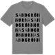 Mid Heather Gray t-shirt med Sandgrönnorna ordlek t-shirt