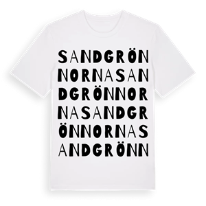 Sandgrönnorna ordlek t-shirt – ekologisk bomull t-shirt från Pinshirt