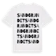 White t-shirt med Sandgrundet ordlek t-shirt