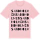 Pink Cotton t-shirt med Sandholmen ordlek t-shirt