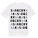 White t-shirt med Sangervaara ordlek t-shirt