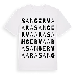 Sangervaara ordlek t-shirt – ekologisk bomull t-shirt från Pinshirt