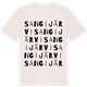 Vintage White t-shirt med Sangijärvi ordlek t-shirt