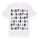 White t-shirt med Santasaari ordlek t-shirt