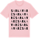Pink Cotton t-shirt med Sarkavare ordlek t-shirt