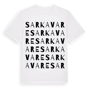 Sarkavare ordlek t-shirt – ekologisk bomull t-shirt från Pinshirt