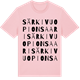 Pink Cotton t-shirt med Särkivuopionsaari ordlek t-shirt