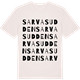 Vintage White t-shirt med Sarvasudden ordlek t-shirt