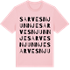 Pink Cotton t-shirt med Sarvesnjunnje ordlek t-shirt