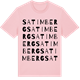 Pink Cotton t-shirt med Satimberg ordlek t-shirt