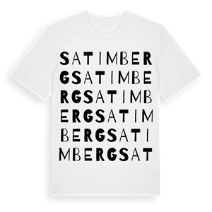 Satimberg ordlek t-shirt – ekologisk bomull t-shirt från Pinshirt
