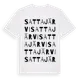 White t-shirt med Sattajärvi ordlek t-shirt